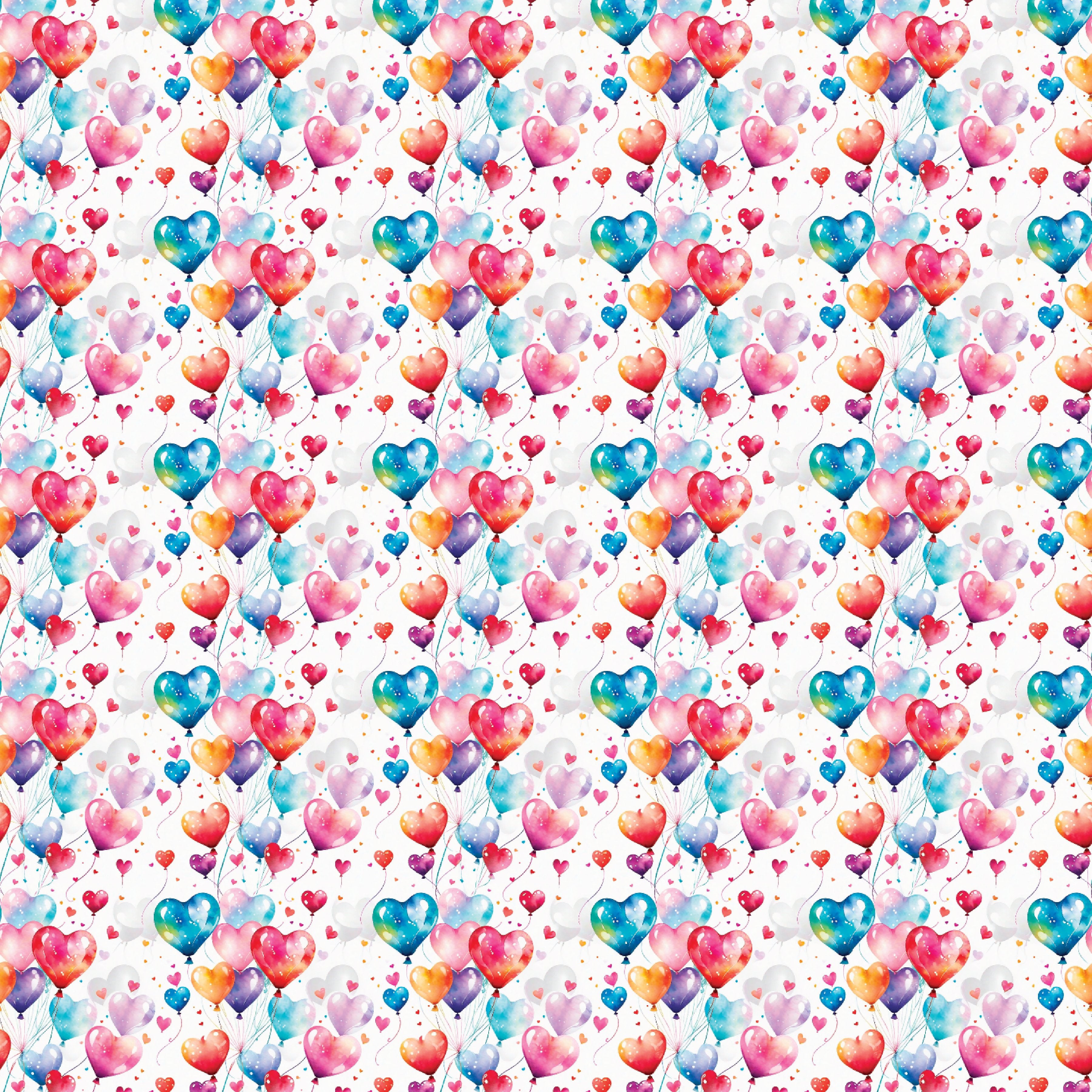 Valentines Day Balloons Pattern Acrylic Sheets - CMB Pattern Acrylic